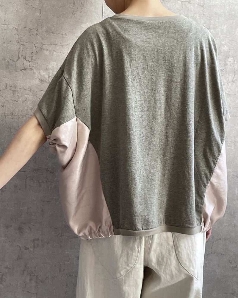 【追加生産】S/S 8T010 異素材スラッシュTee （6月中旬）