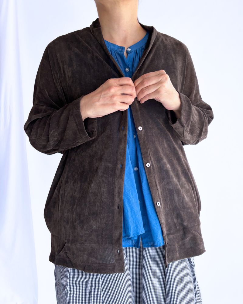 TULLE FLOCKY カーディガン DarkBrown