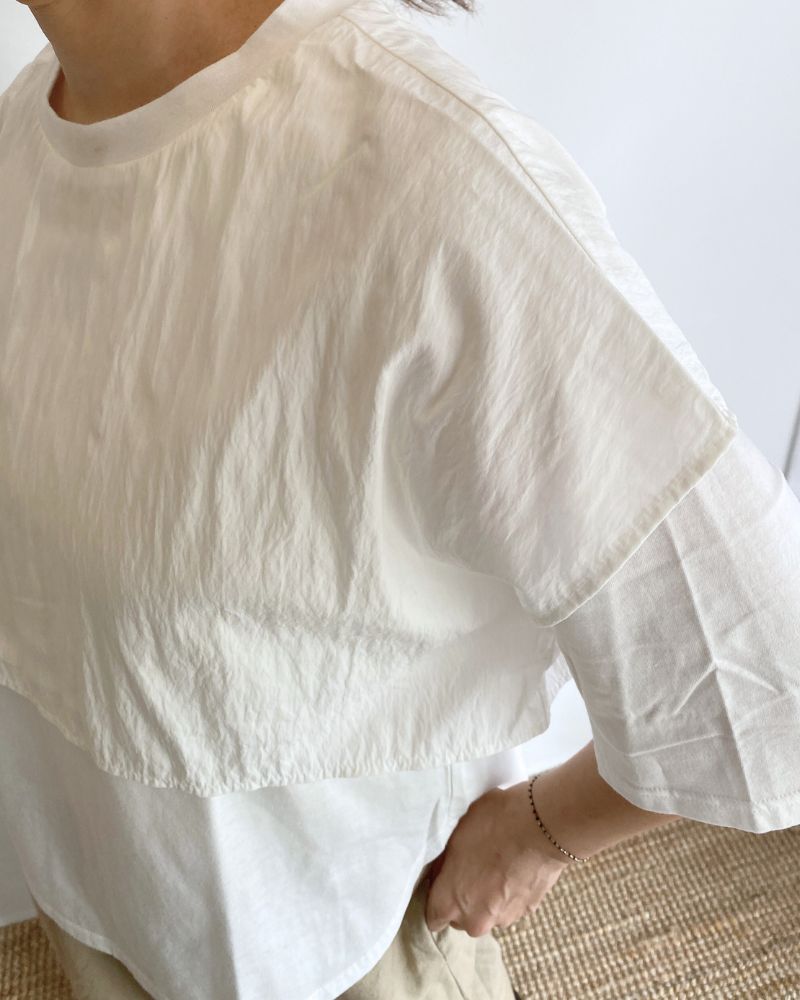 【sale】LAYERED TOPS 'HABOI' White