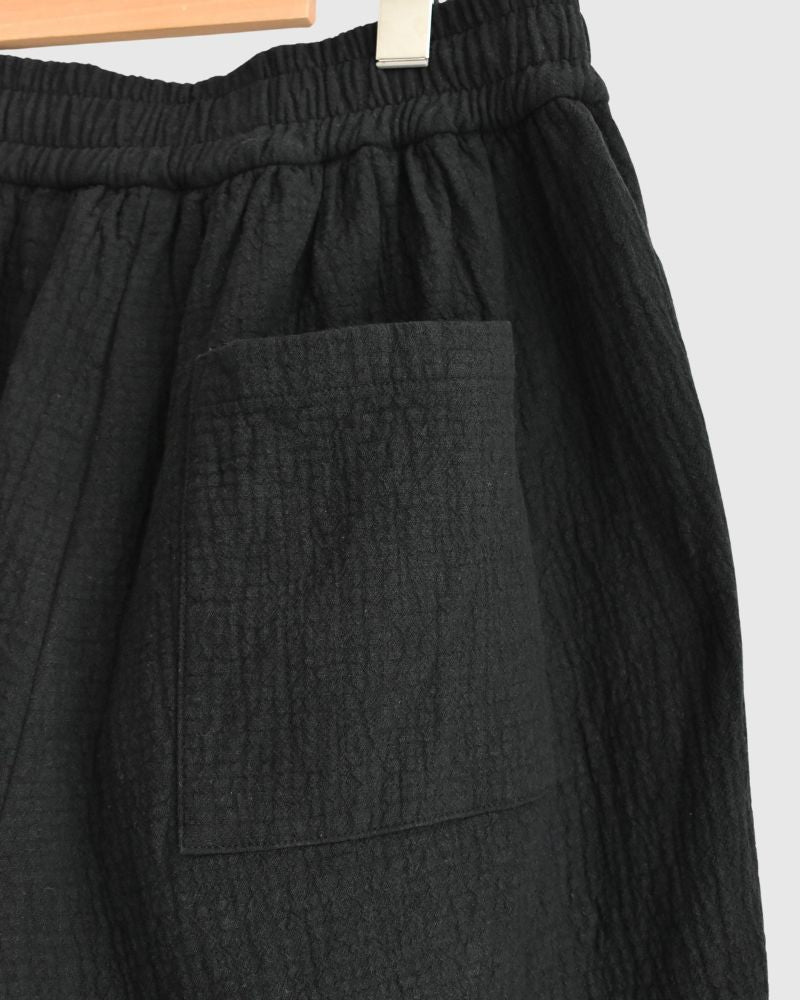 オリジナルランダムストライプキルト ヌーボーパンツ Black