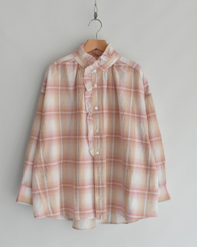 ライトマドラスフリルブラウス LightPink