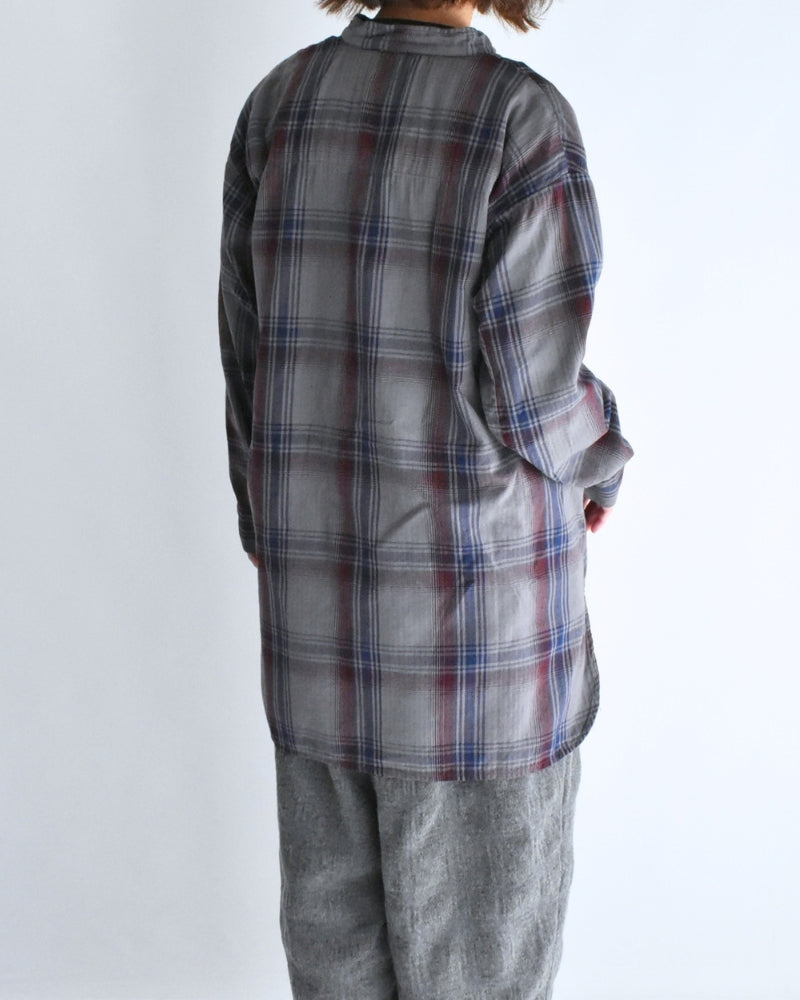STAND COLLAR SHIRT Blue