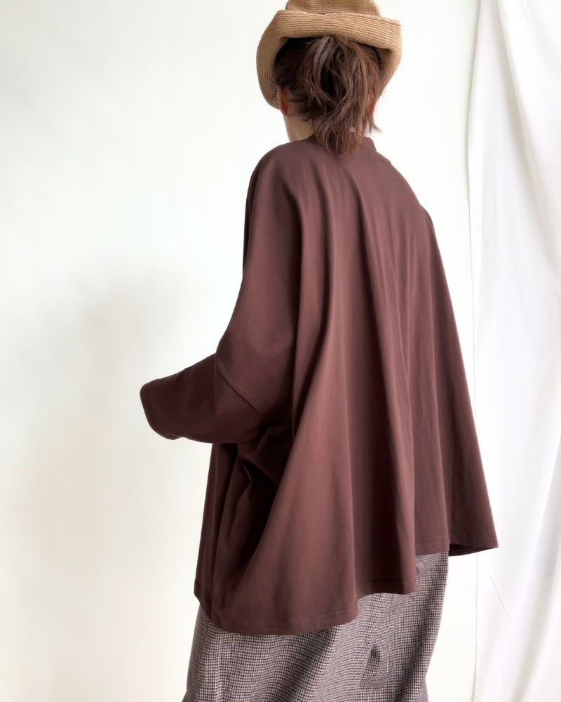 WIDE BOX SILHOUETTE TOPS 'CADEN' Brown