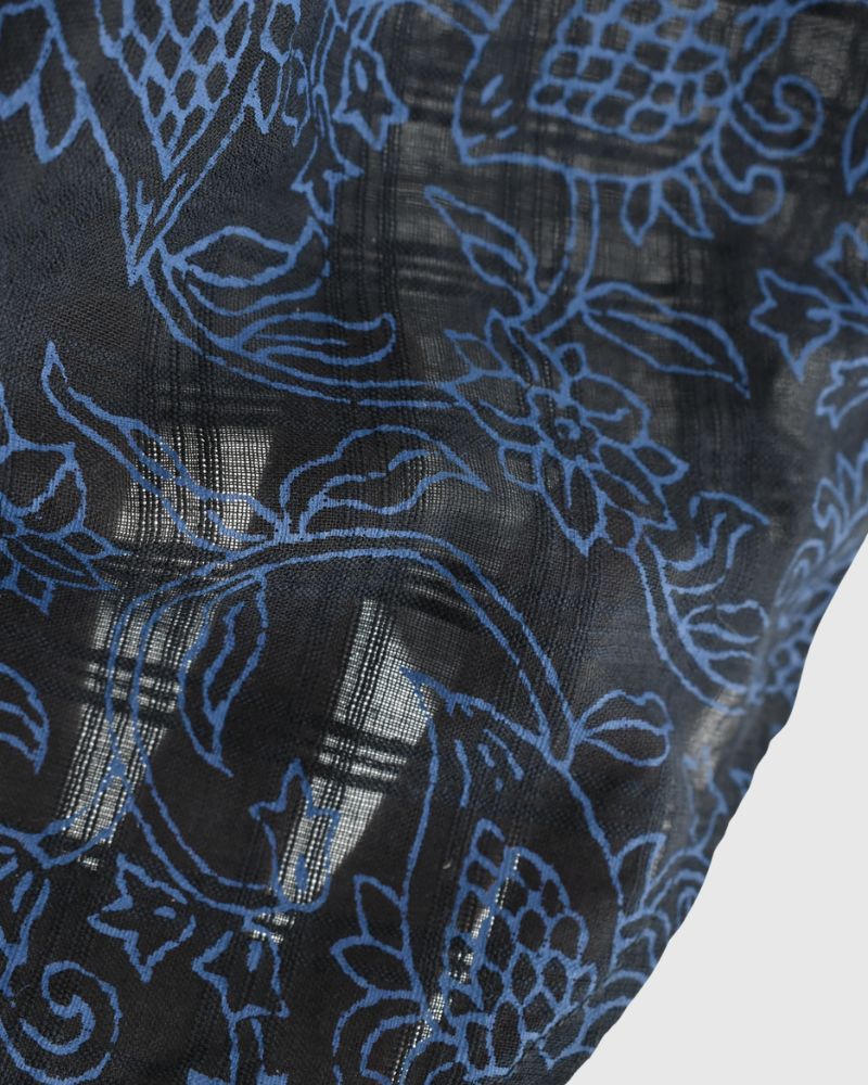 FRENCH/SL FRILL COLLAR SHIRTS Navy/Blue