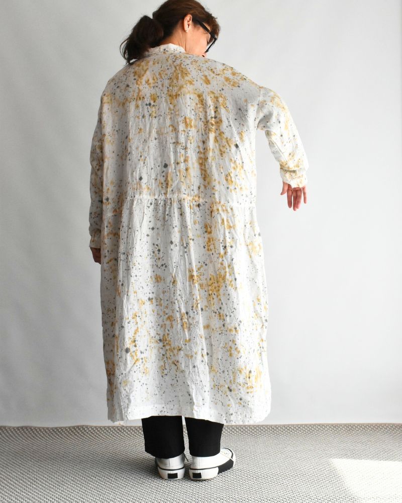 CATECHU×SHIBUKI×SUMI LINEN HAND DYE DRESS SumiMarble