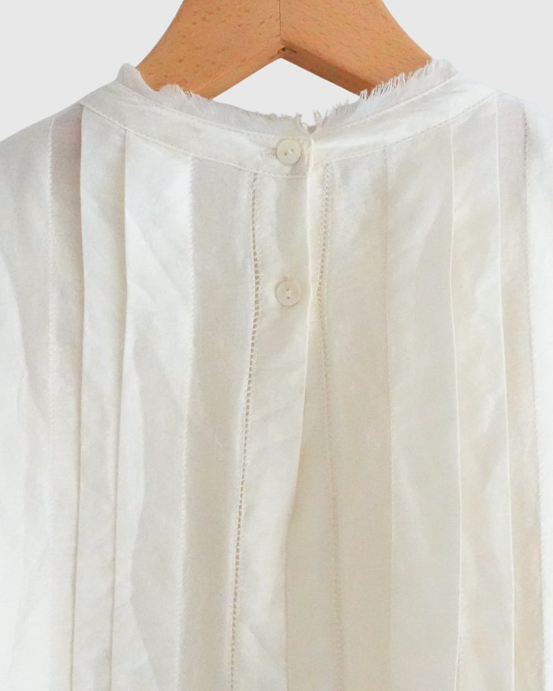 エアリーピンタックレースブラウス OffWhite
