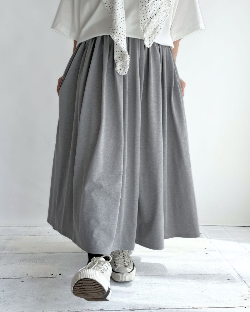 UVカット ギャザースカート Gray