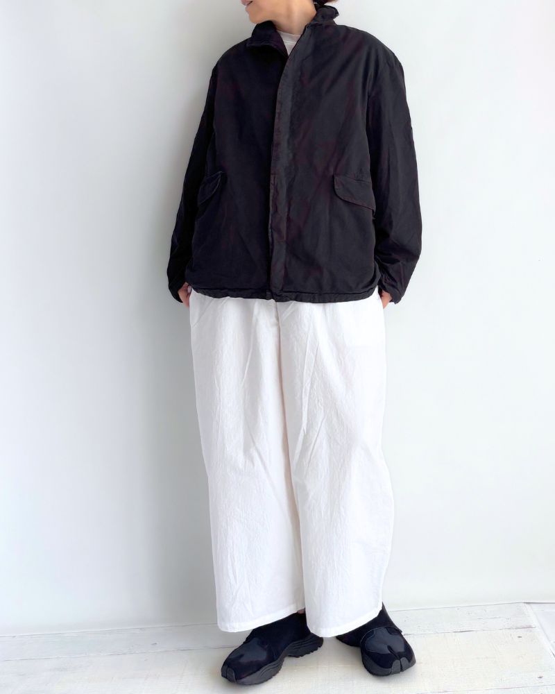 ガーメントダイショートコート Black