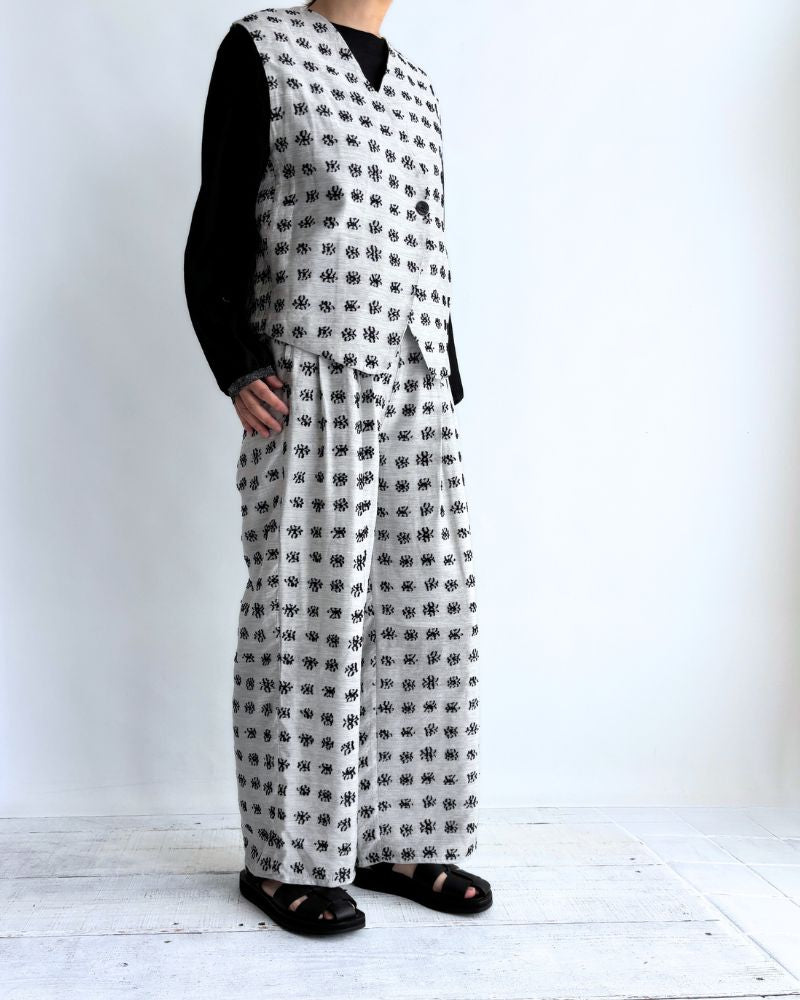 ジャガード ワイドパンツ LightGray