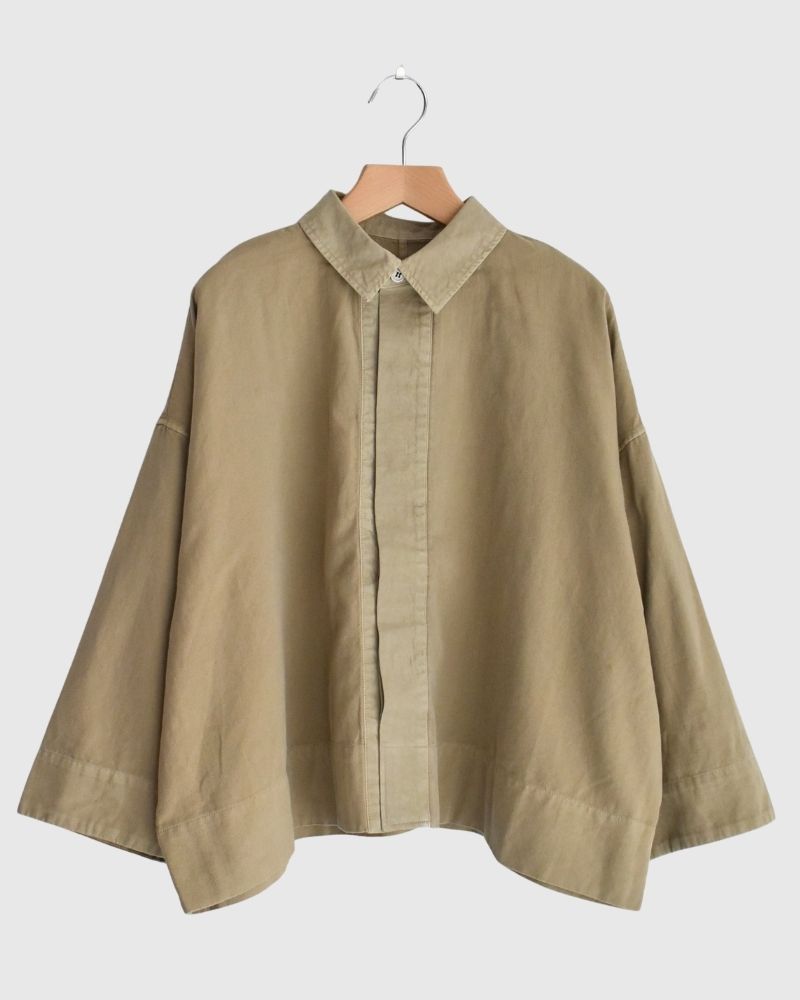 ソフトツイルシャツ Beige