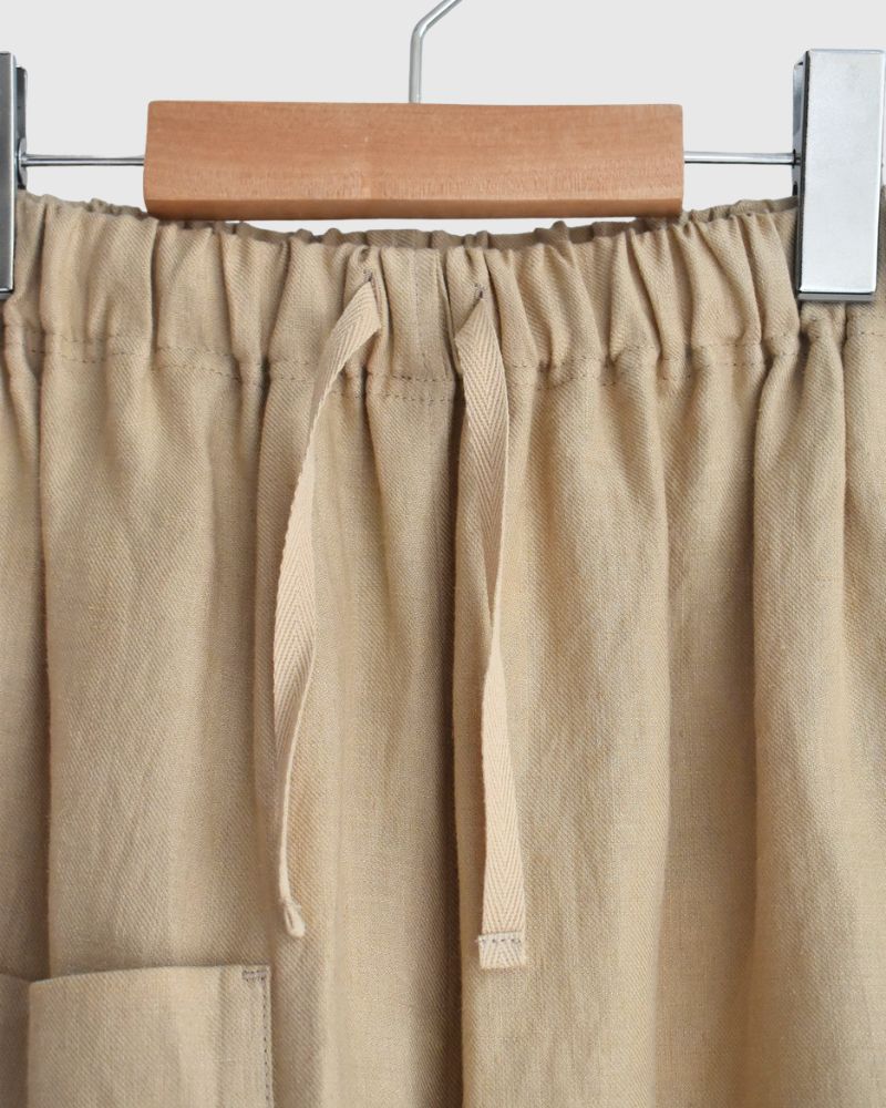 アシメポケットベイカーパンツ（LINEN） Beige