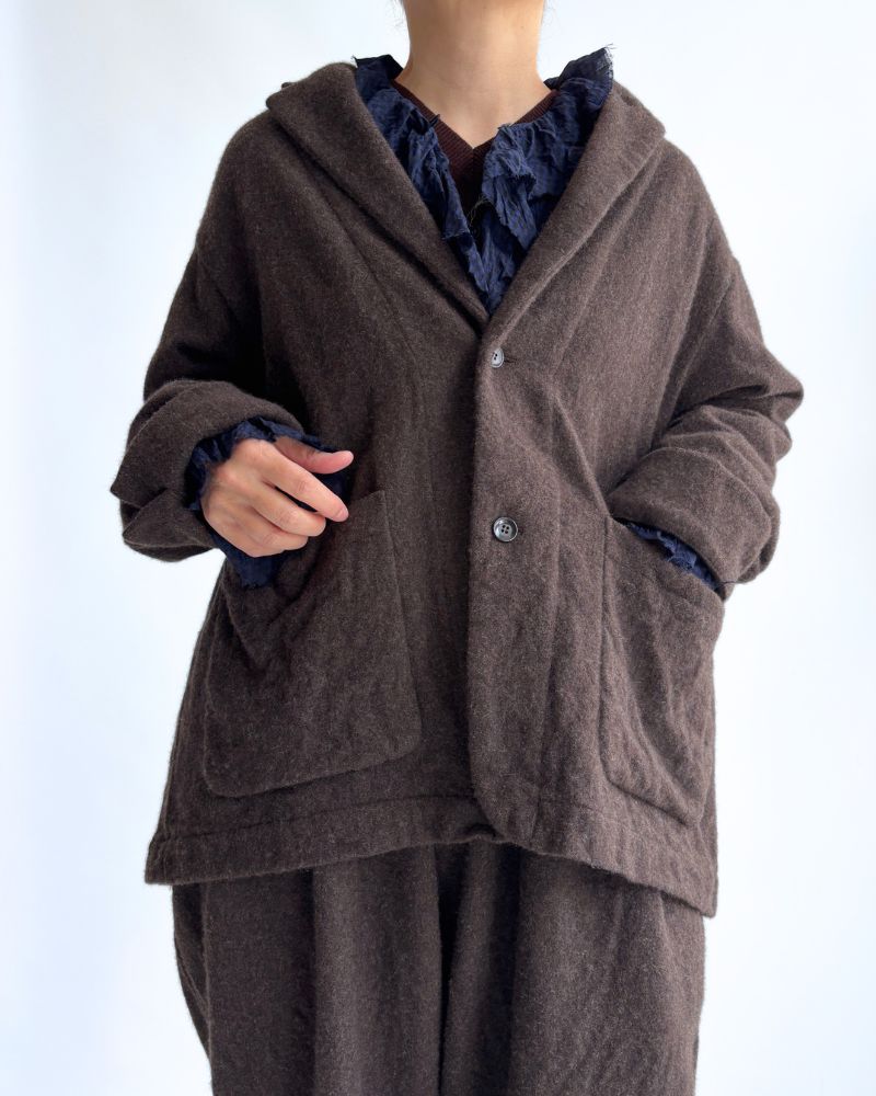 ウールテーラードジャケット Brown
