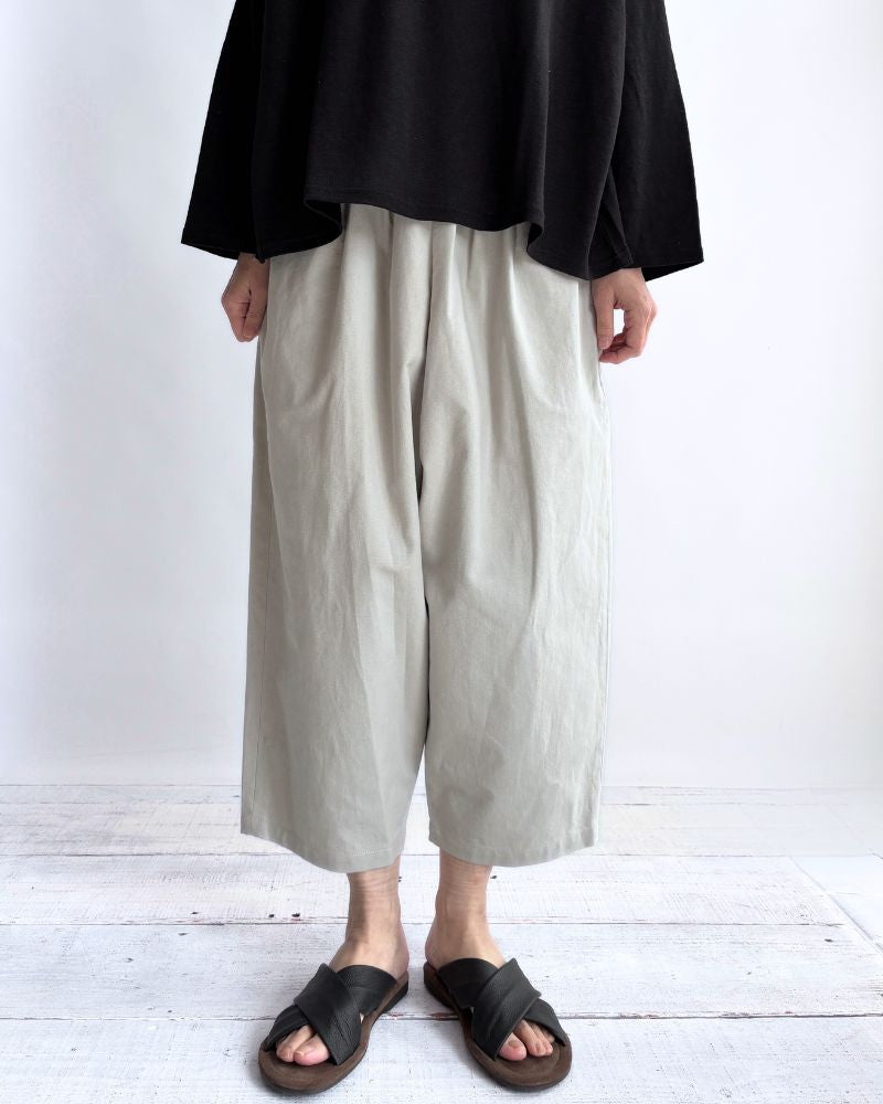 コットン和紙 エッグパンツ Gray