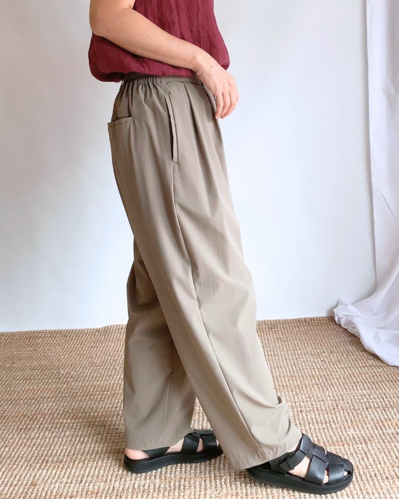 4WAY STRETCH COCOON PANTS 'HAPI' Grayge