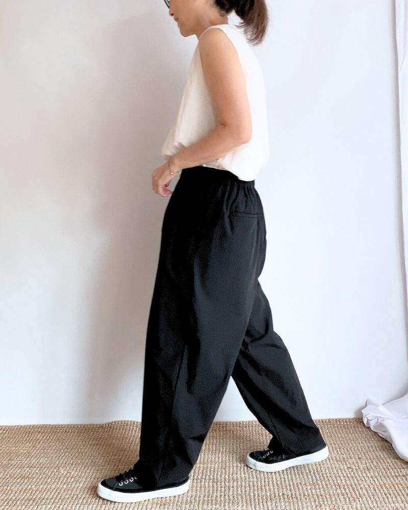 4WAY STRETCH COCOON PANTS 'HAPI' Black