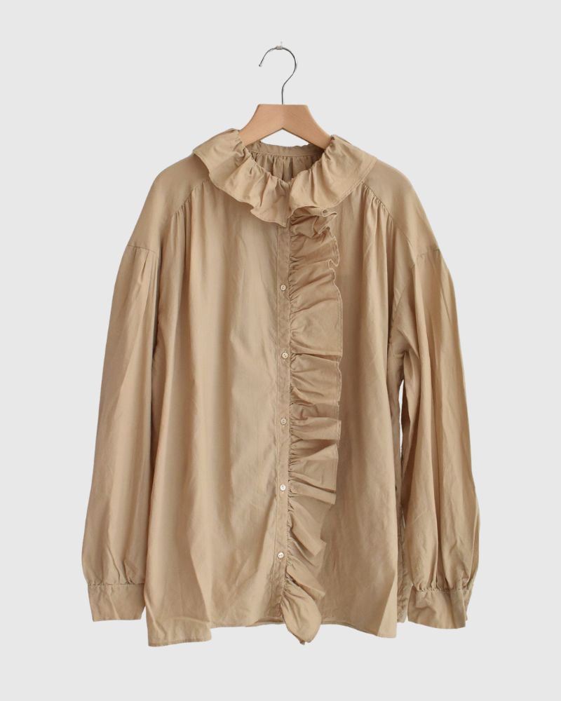 フリルブラウス Beige
