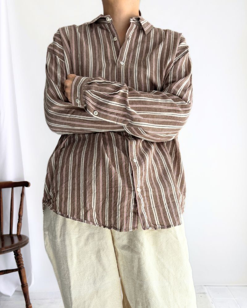 ベンガルストライプシャツ Brown