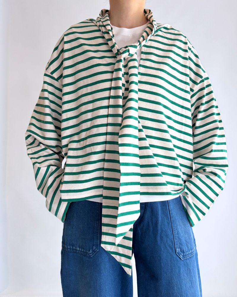 taco cotton ボーダータイ Pink/Green