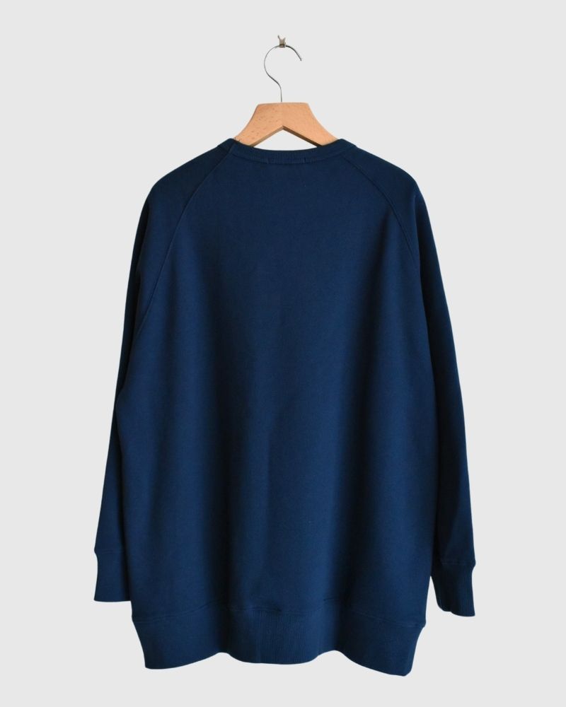 【sale】RAGLAN SLEEVE CREW NECK SWEAT BACKYARD BlueNavy