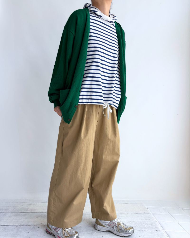 ドローストリング フーディプルオーバー Blue/White