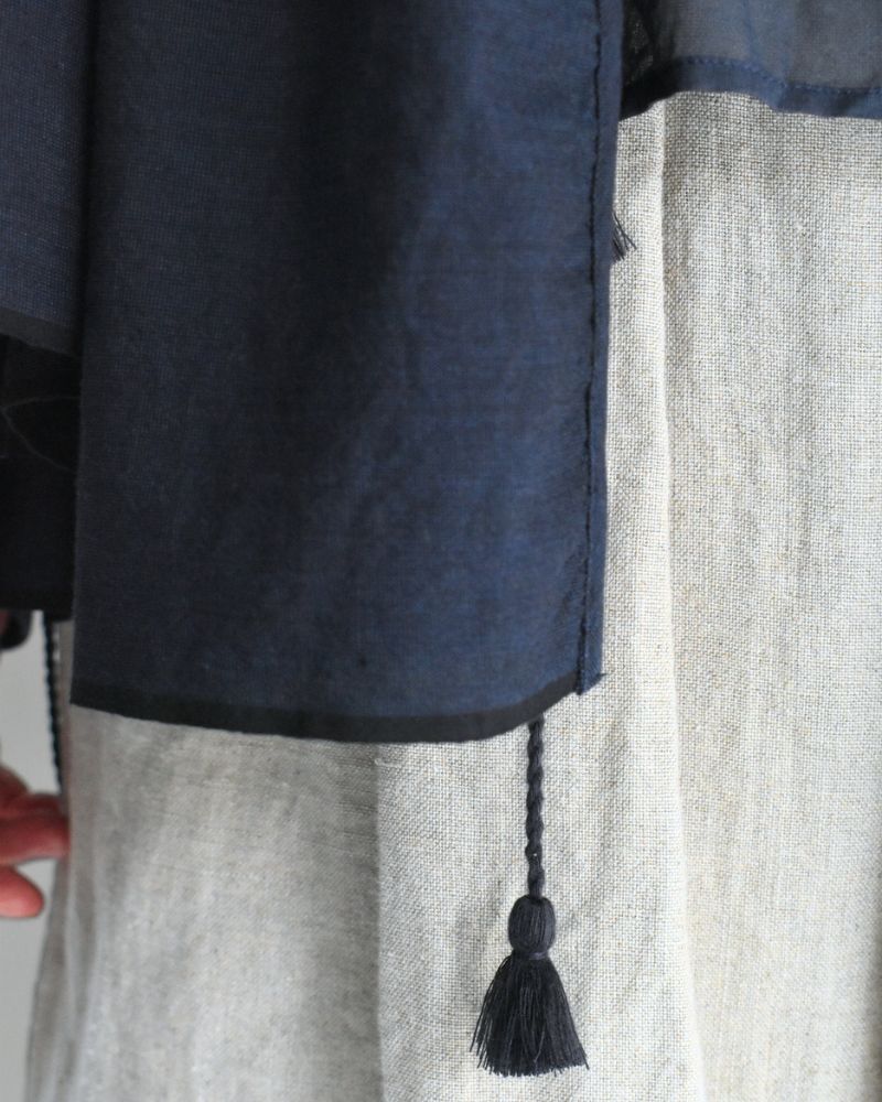 HANDWOVEN COTTON HAKEME CACHE COEUR DarkNavy