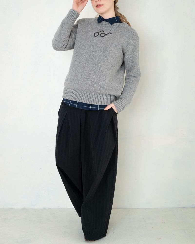 【予約】A/W TT202p めがねプリントの古書店セーター（10月）