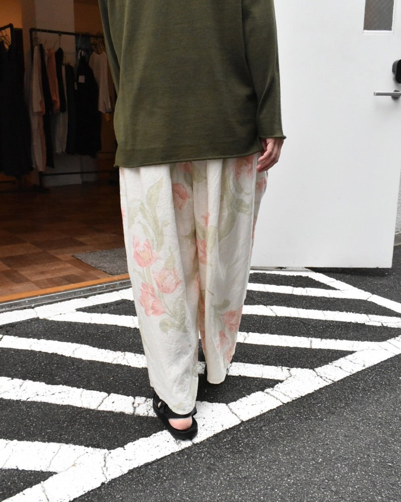 【予約】S/S G1041 ANTIQUE FLOWER PRINT WIDE PANTS（3月初旬 - 3月中旬）