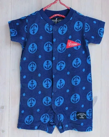 【sale】イカリJQクロップドロンパース　70cm 　紺