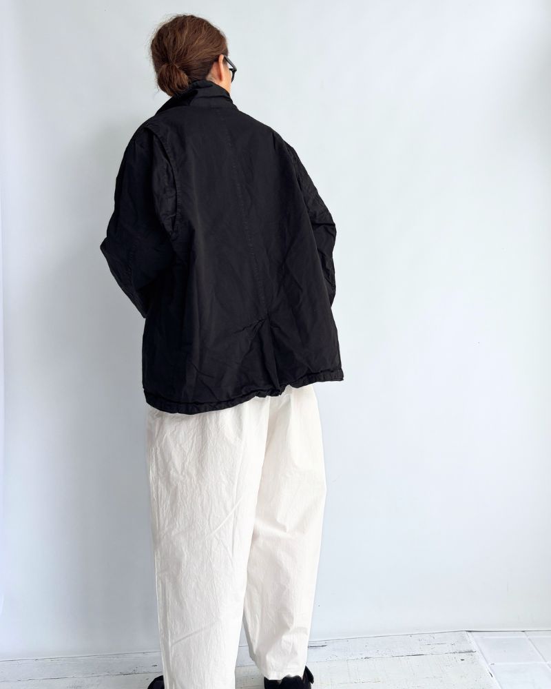 ガーメントダイショートコート Black