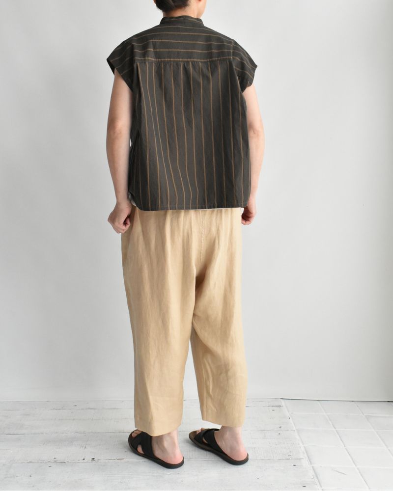 アシメポケットベイカーパンツ（LINEN） Beige