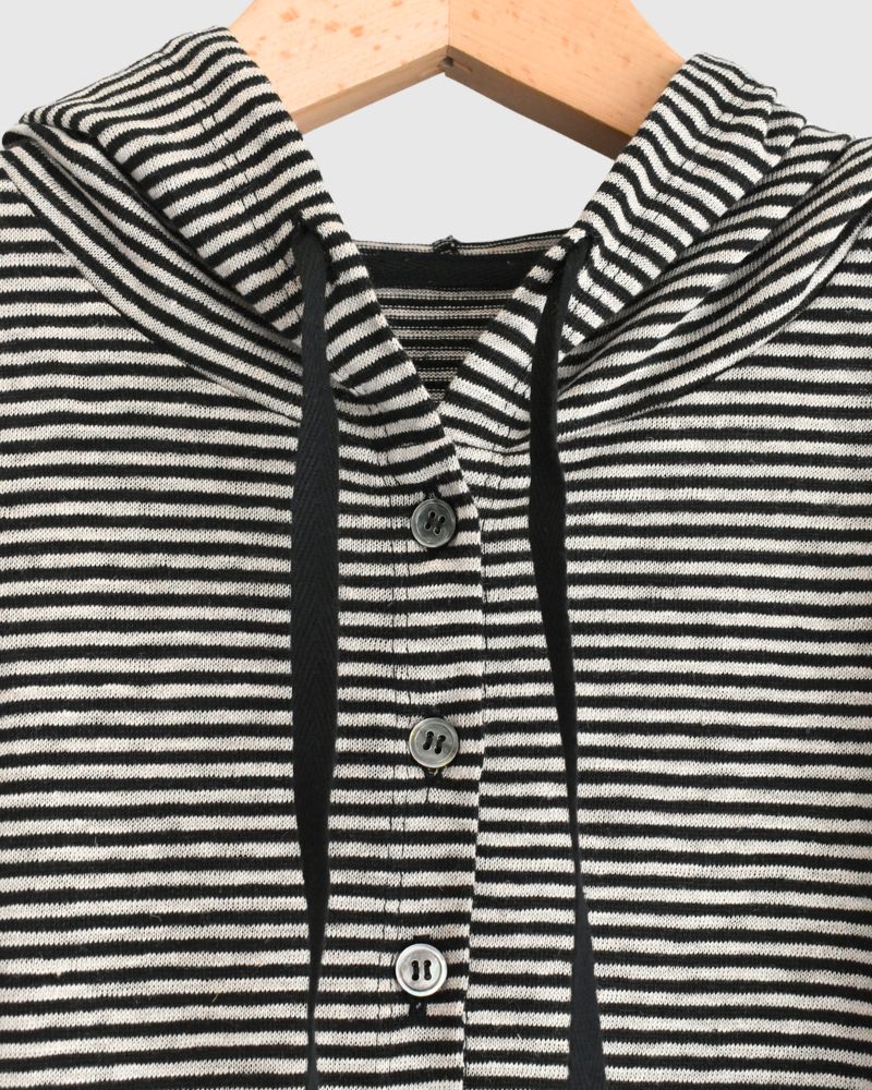 フードカーディガン（LINEN） Natural/Black