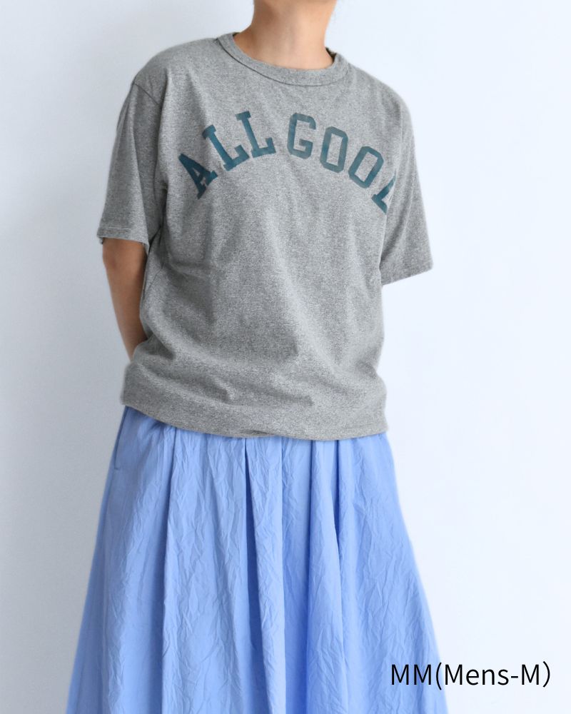 ビンテージコットン天竺 ALL GOOD Tシャツ (MENS) Gray