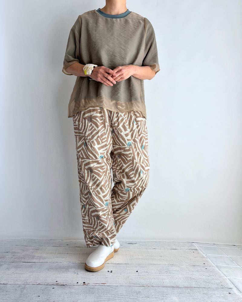 シアーレイヤードトップス 'SAN' KhakiBeige