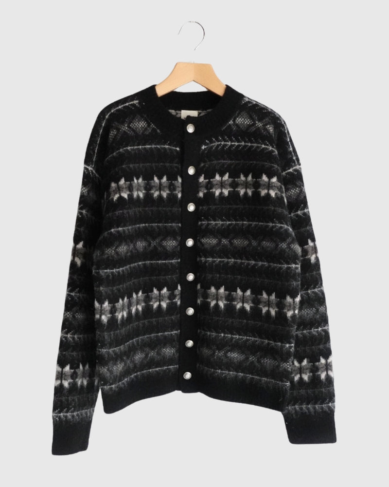 ノルディックニットカーディガン Black