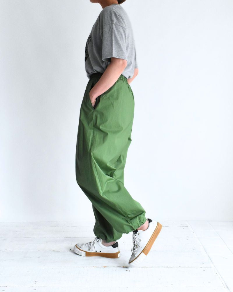 HAKAMA-POPLIN タックイージーパンツ Green
