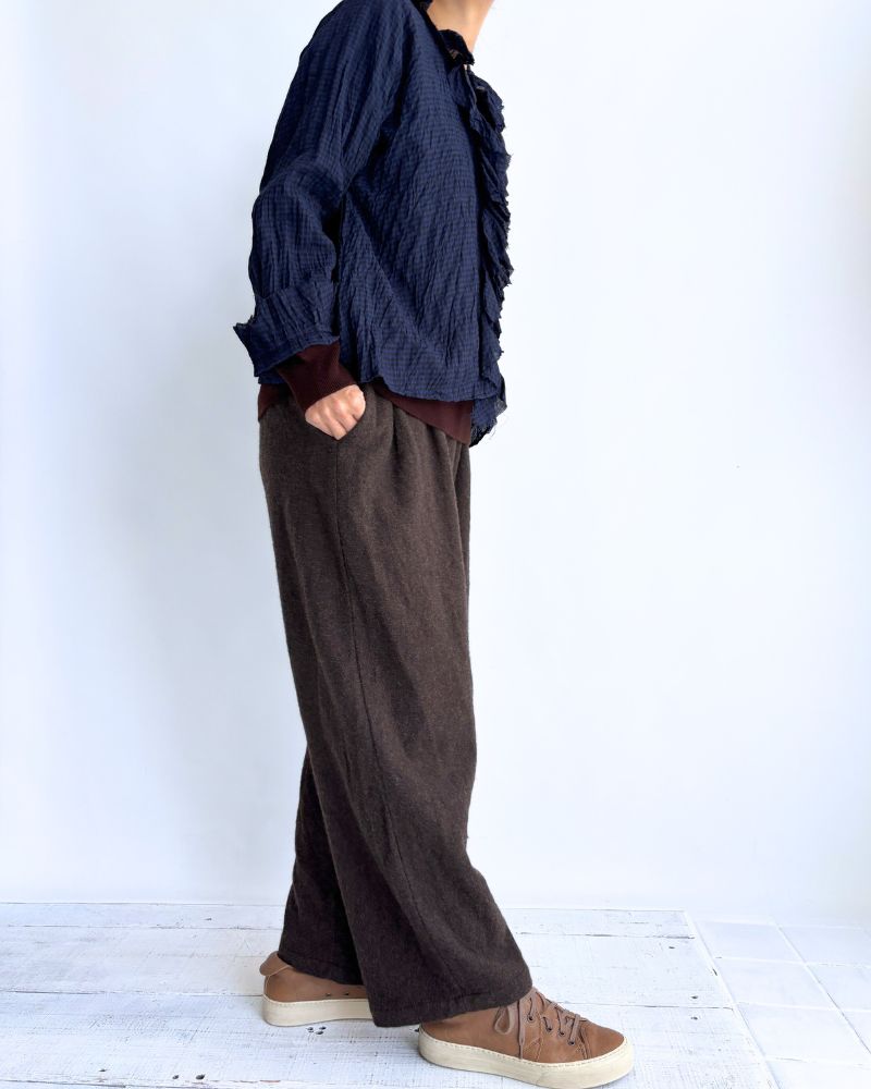 ウールタックパンツ Brown