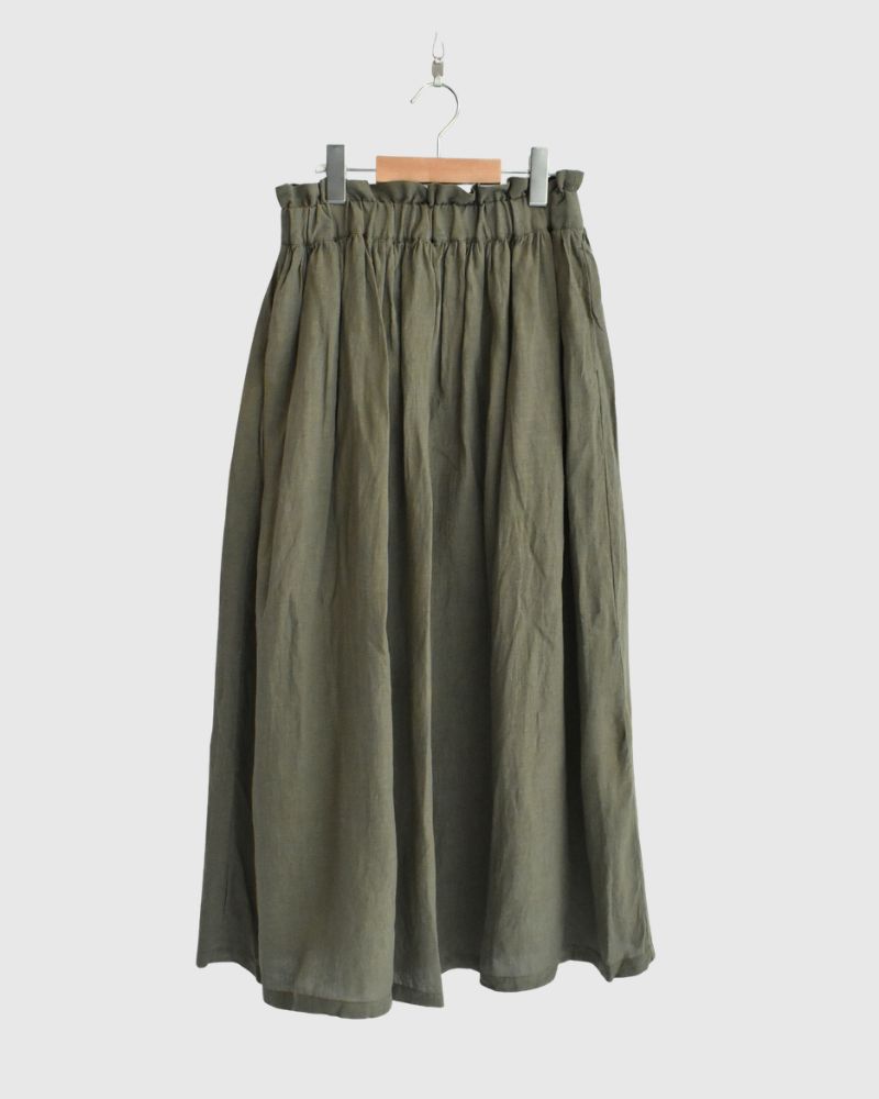 フレンチリネン スカート Khaki