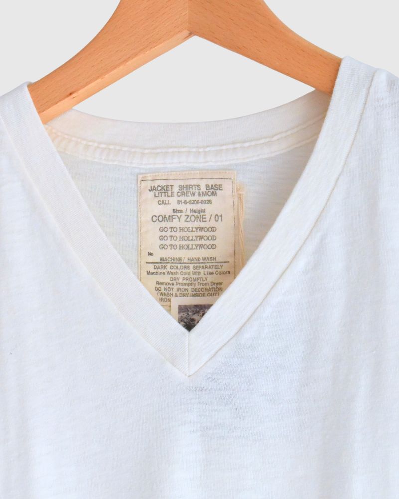 【sale】天竺VネックTシャツ White