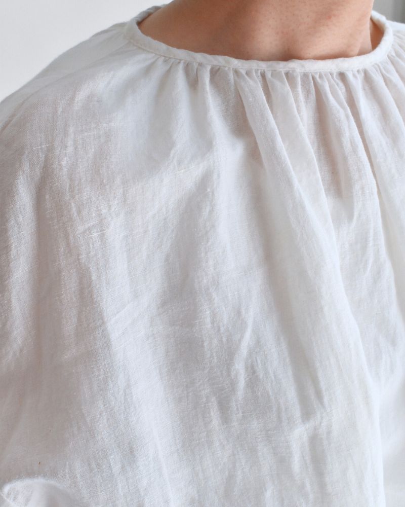 【予約】MS/F G1188 カディコットンリネンストリングギャザーブラウス（6月中旬 - 6月末）