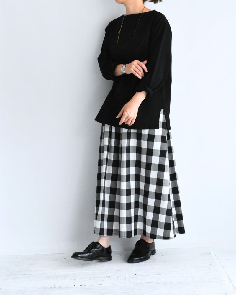 ギザコットン バスクTシャツ Black