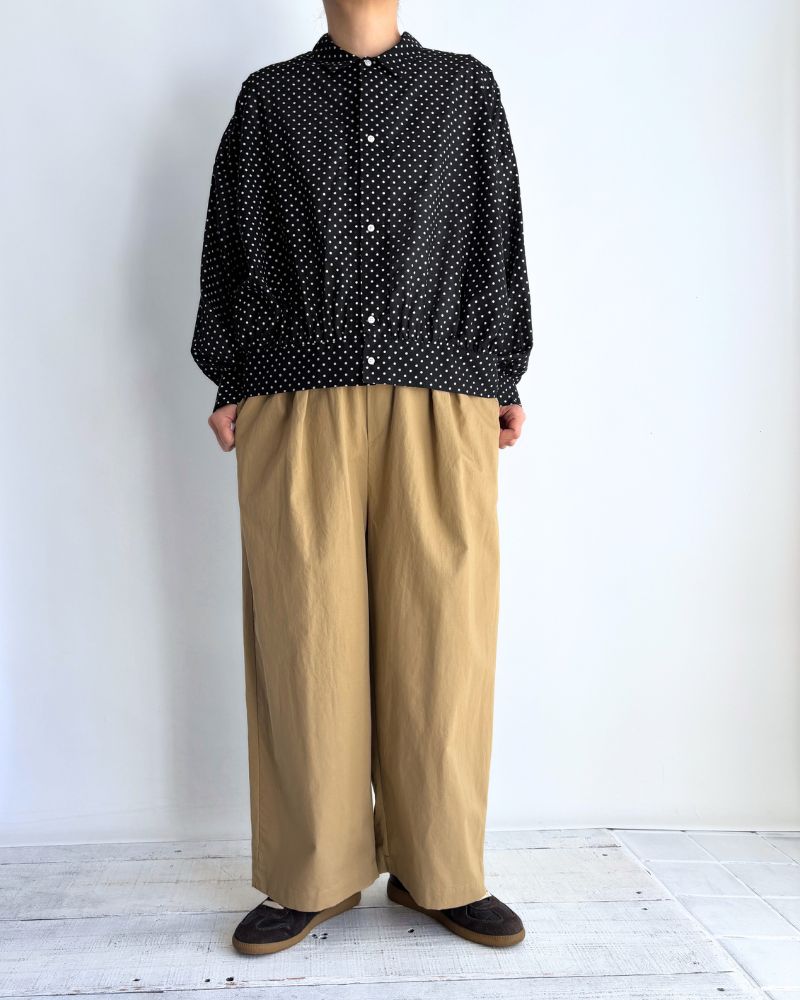 ドットギャザーブラウス SumikuroDot