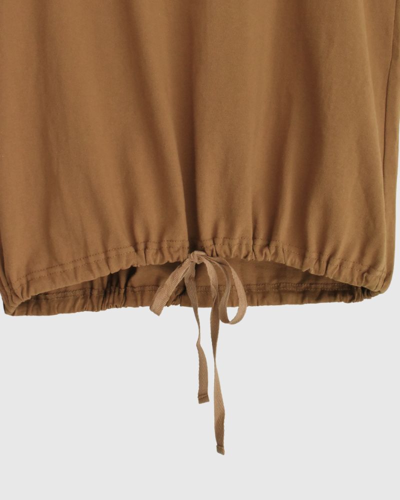 ノースリーブ ドロストTシャツ DarkCamel