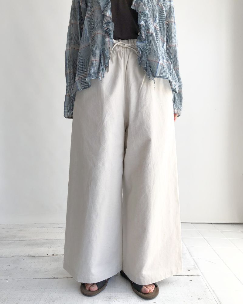 サイドシームレスワイドパンツ Natural