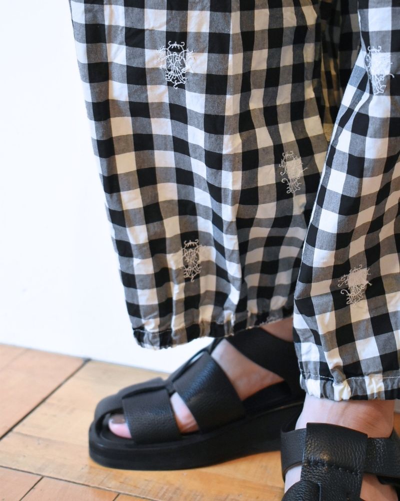 【予約】S/S G1148 ORIGINAL EMBROIDERY LACE GINGHAM ameri PANTS（1月末 – 2月初旬）
