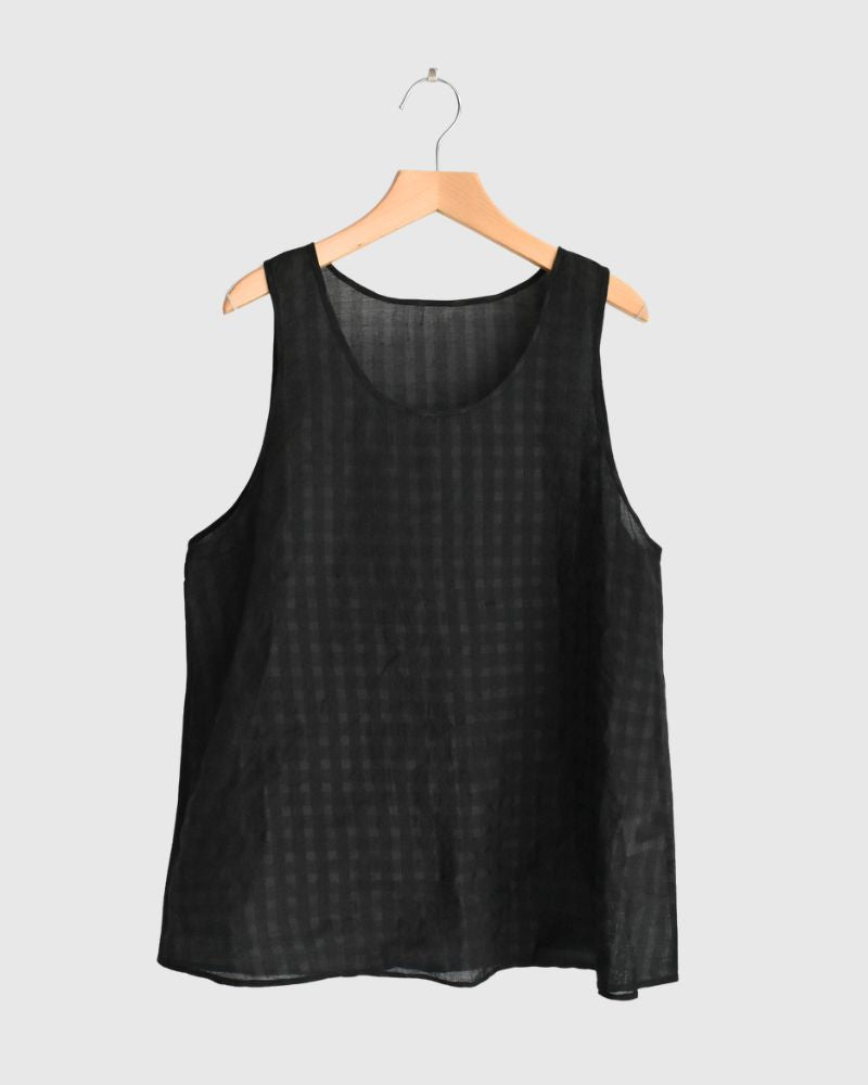 U-NECK TANK TOP Black