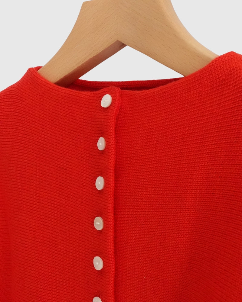 ボトルネックボイルニット Red
