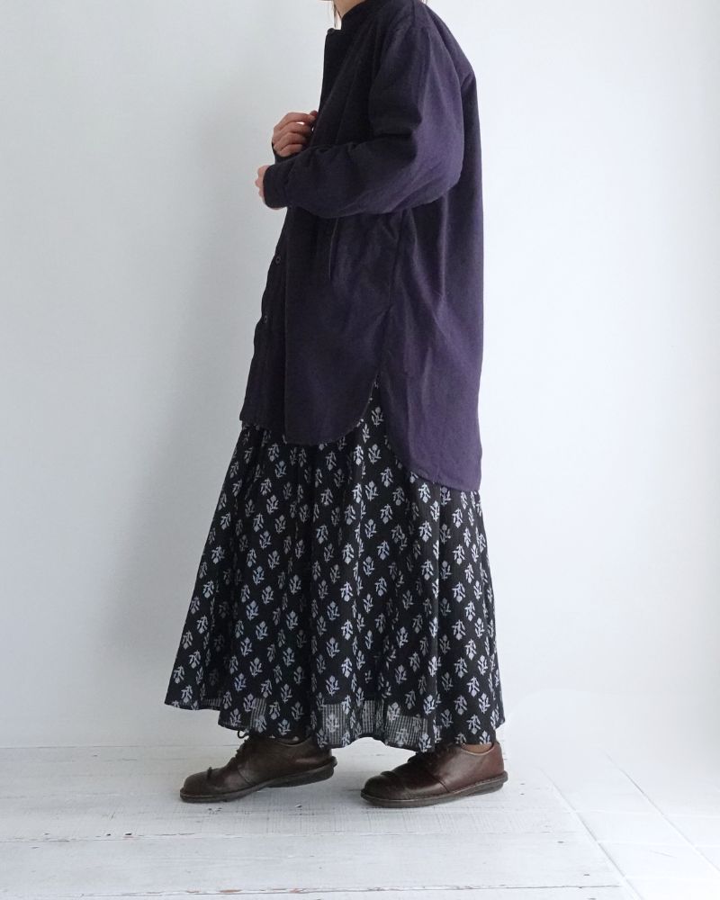 STAND COLLAR SHIRT Marine