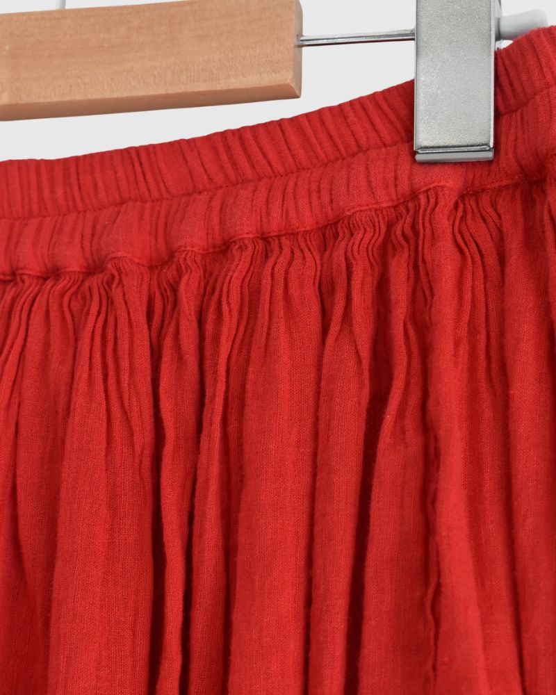 GATHERED SKIRT DeepRed