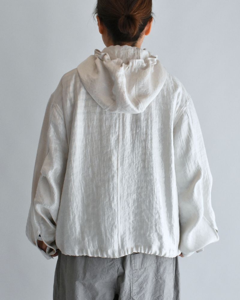 シャイニー フーディブルゾン OffBeige