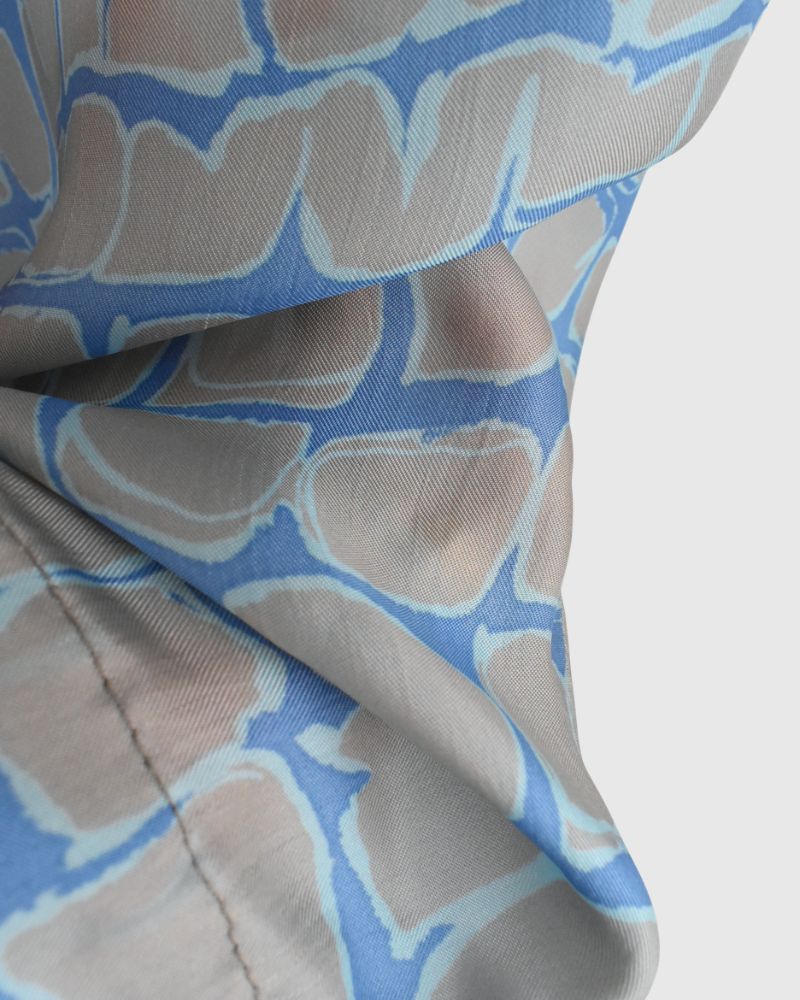 石畳柄のテロテロパンツ SaxBeige